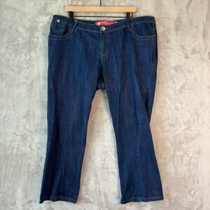 Apple Bottom Jeans Women 18 Vintage Y2K Denim Low Rise Flare Leg Embellished